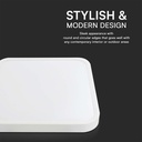 48W LED Dome Light SAMSUNG Chip 4000K Square White Frame IP44