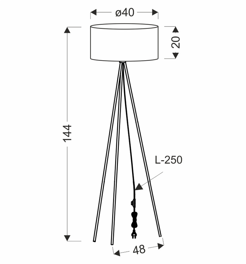 Floor light Shanti
