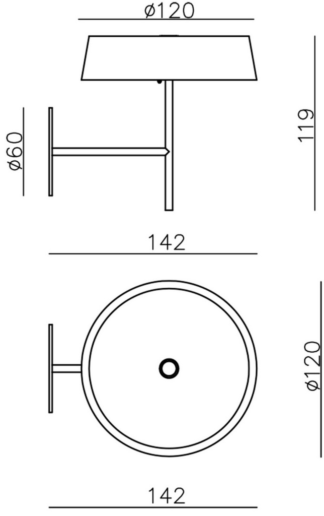 Wall holder for magnetic light Miram