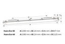 XSARA LED ECO 35-60W 1580MM IP65 CCT 6200LM TRP13-1500-A4