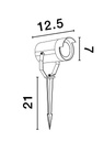 Outdoor floor light Kimiko 4