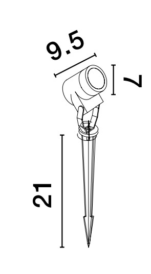 Outdoor floor light Vida 3