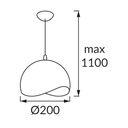 Pendant light LAMIA WHITE 2