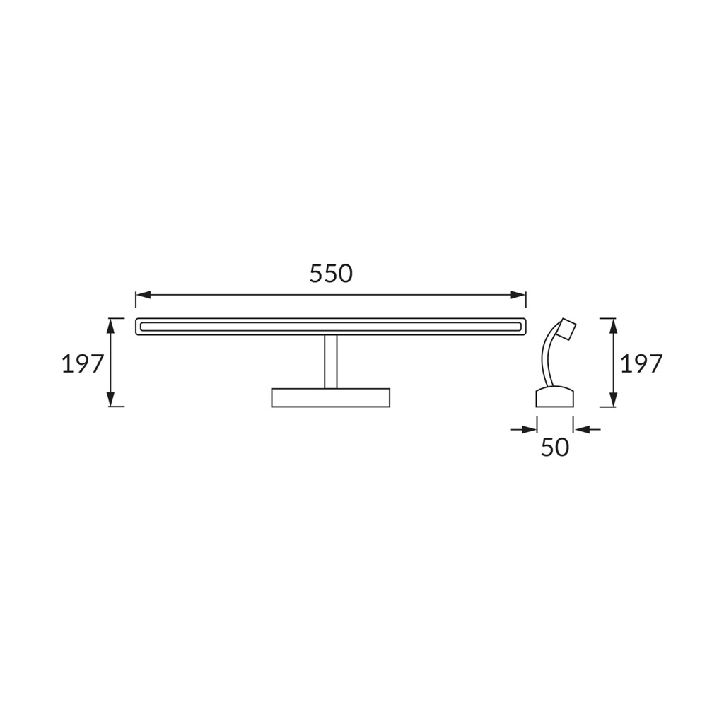 Wall bathroom light ANITA LED 12W CHROME NW 2