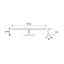 Wall bathroom light ANITA LED 12W CHROME NW 2