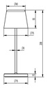 LED battery powered table light Canis Mini