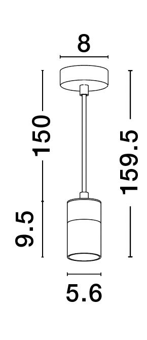 Pendant light Pongo Single