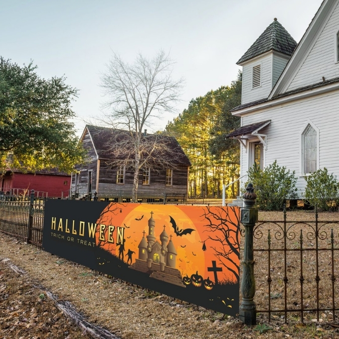 Banner - Haunted house - 300 x 90 cm