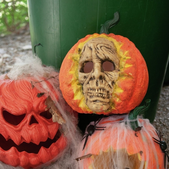 Skull pumpkin - 27 x 25 x 26 cm