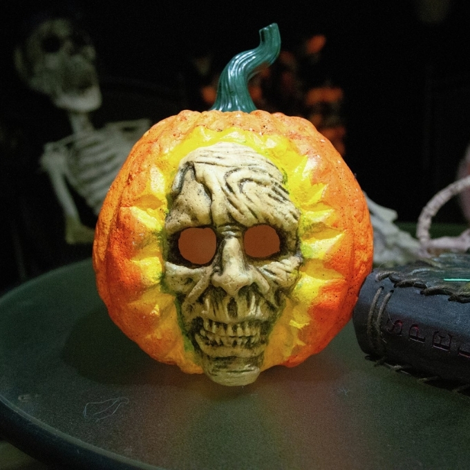 Skull pumpkin - 27 x 25 x 26 cm