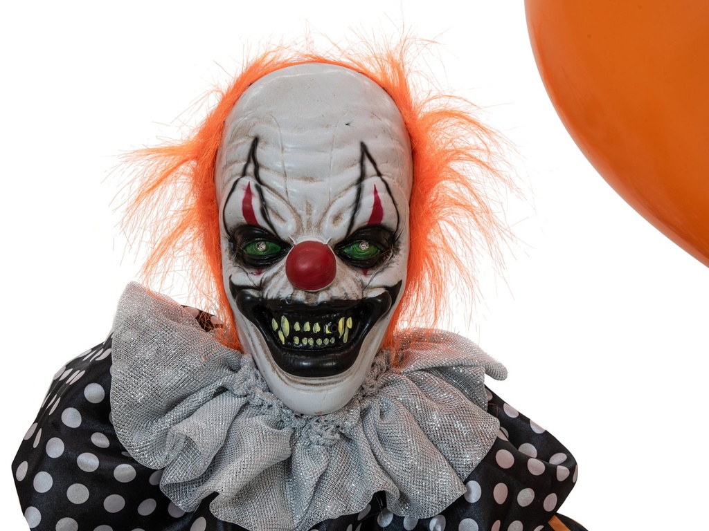 Clown with balloon - animated - 40 x 80 x 170 cm