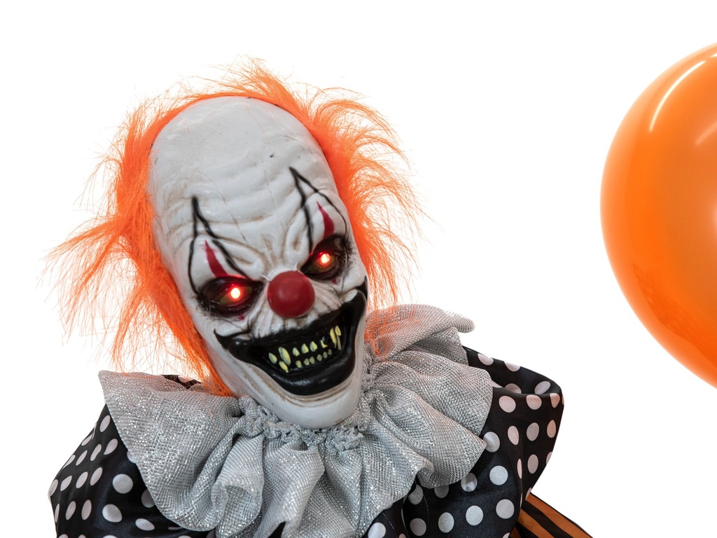 Clown with balloon - animated - 40 x 80 x 170 cm