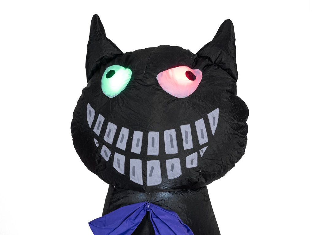 Inflatable cat with pumpkin - 100 x 100 x 180 cm
