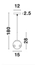 Pendant light Spada