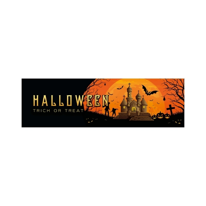Banner - Haunted house - 300 x 90 cm
