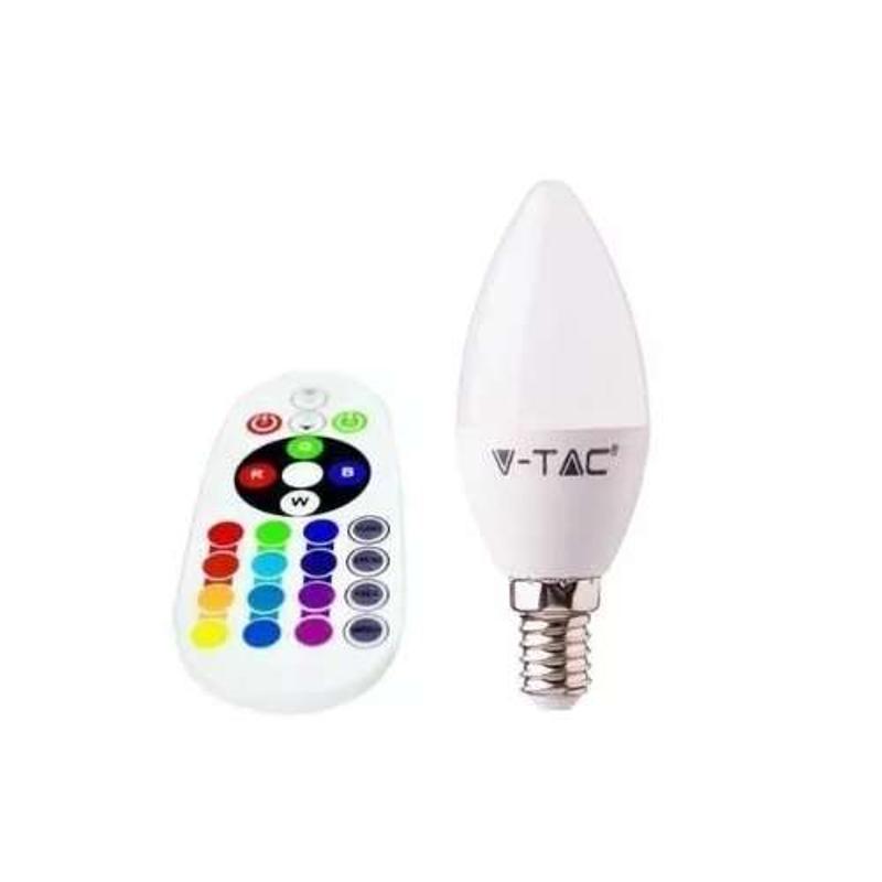 LED Bulb - 3.5W E14 A80 Candle Dimming Brightness RF Control RGB + 4000K