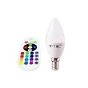 LED Bulb - 3.5W E14 A80 Candle Dimming Brightness RF Control RGB + 4000K