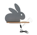 LED otroška stenska svetilka Rabbit s kablom