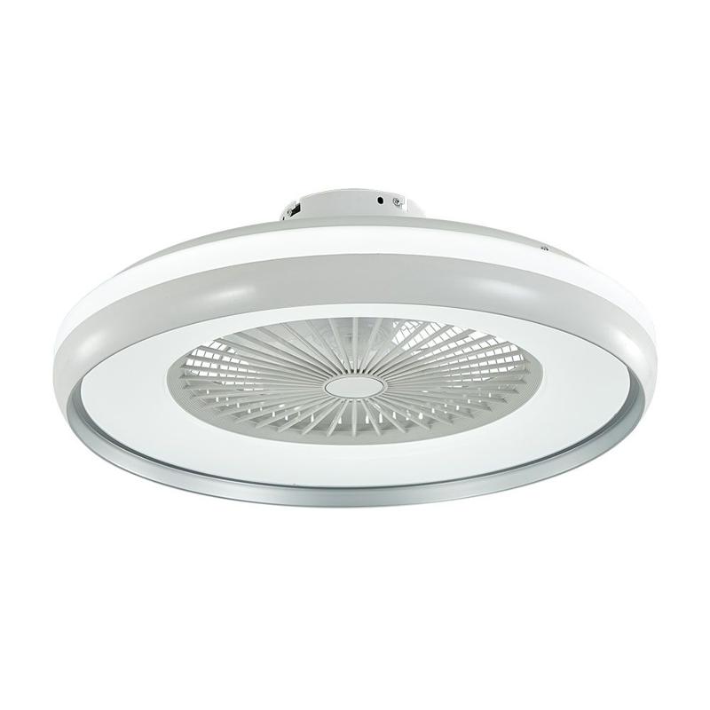45W LED Box Fan With Ceiling Light RF Control 3in1 Motor Grey Ring 