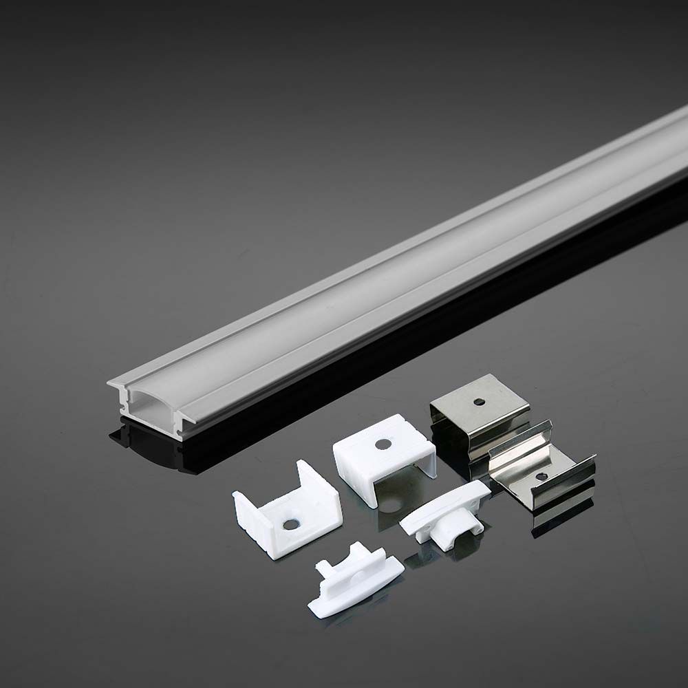LED aluminijasti profil 2000 x 24.7 x 7 mm bel + pokrov