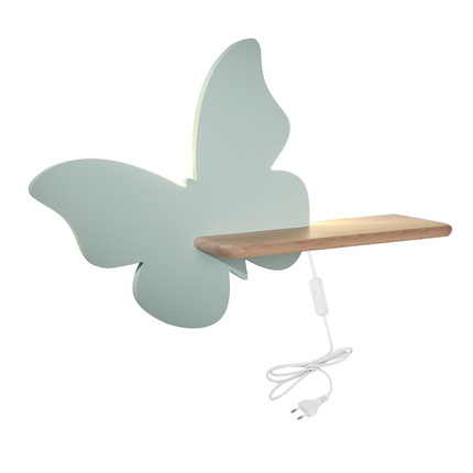 LED otroška stenska svetilka Butterfly s kablom