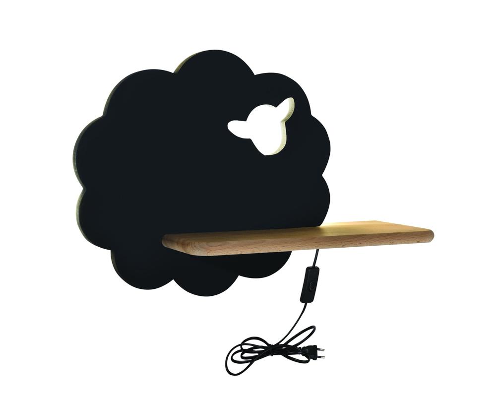 Kids LED wall light Sheep with cable