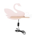 LED otroška stenska svetilka Swan s kablom