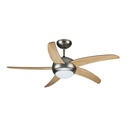 2*E27 LED Ceiling Fan With Light Kit Rf Kontrol 5 Blades 60W AC Motor 