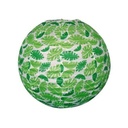 Pendant light Kokon paper ball with green leaves