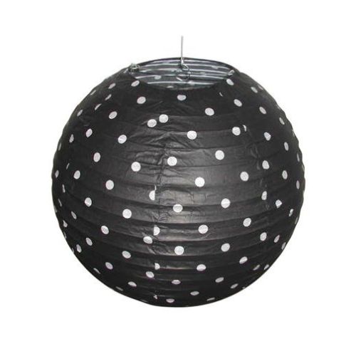 Pendant light Kokon paper ball with black dotts