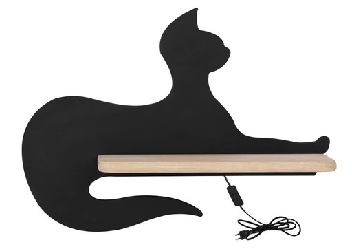 LED otroška stenska svetilka Cat s kablom